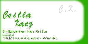 csilla kacz business card